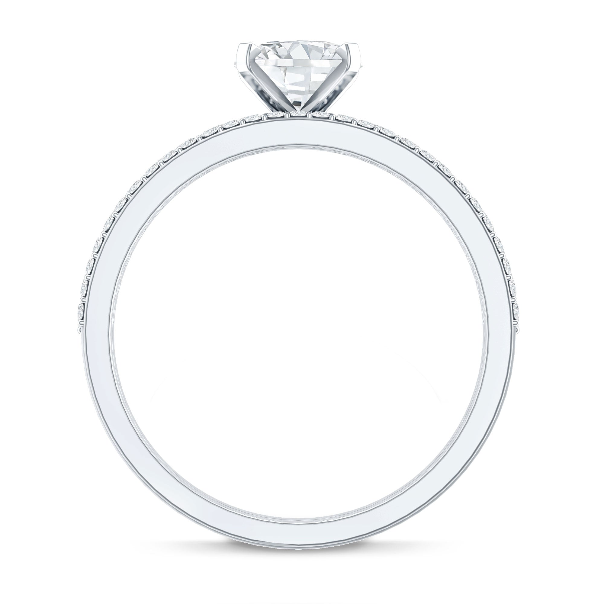 Rosec Jewels-IGI Certified 1 Carat Lab Grown Diamond Engagement Ring with Wedding Band Set