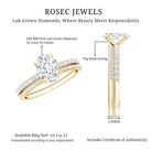 Rosec Jewels-IGI Certified 1 Carat Lab Grown Diamond Engagement Ring with Wedding Band Set