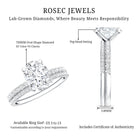 Rosec Jewels-IGI Certified 2 Carat Lab Grown Diamond Oval Wedding Ring Set