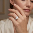 IGI Certified 2 Carat Lab Grown Diamond Oval Wedding Ring Set Lab - ( E-VS1 ) - Rosec Jewels