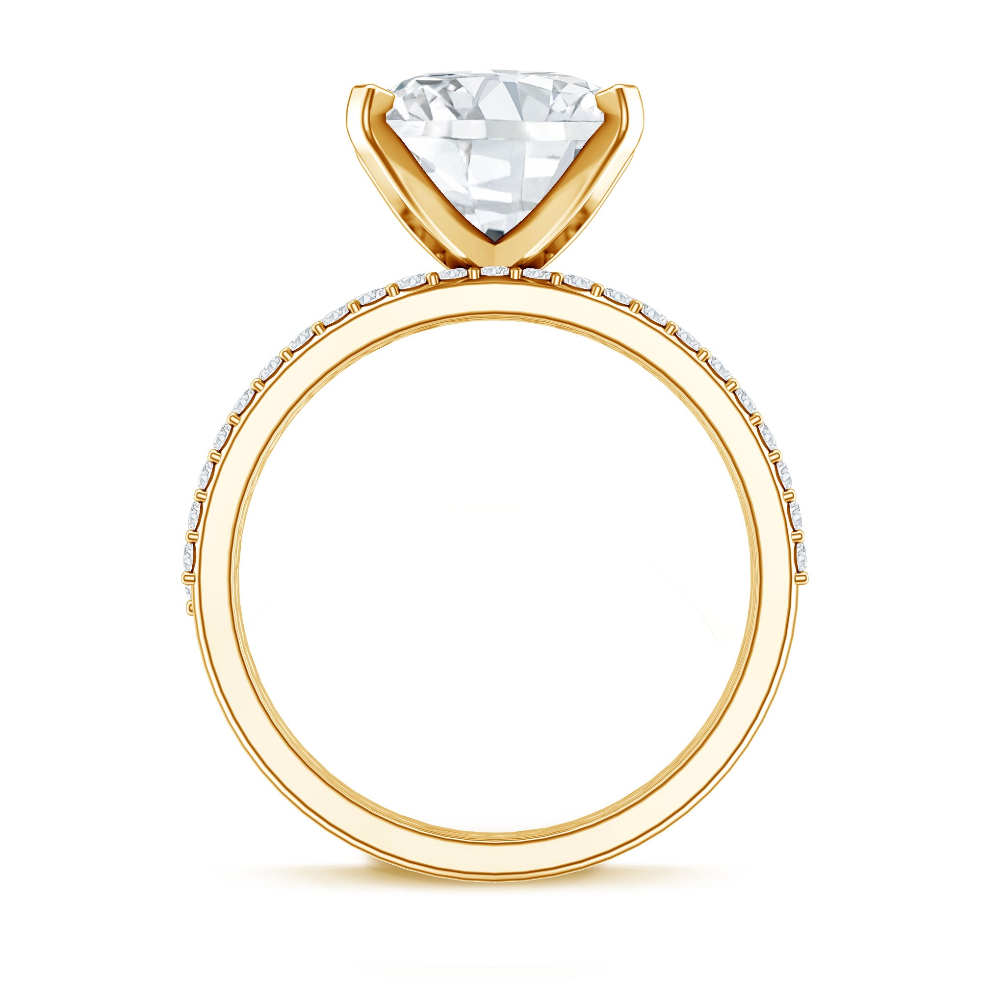 Rosec Jewels-4 Carat Huge Oval Lab Grown Diamond Solitaire Bridal Ring Set with IGI Certificate