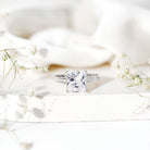 Solitaire Princess Cut Lab Grown Diamond Engagement Ring 4 Carat IGI Certified Lab - ( E-VS1 ) - Rosec Jewels