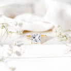 Solitaire Princess Cut Lab Grown Diamond Engagement Ring 4 Carat IGI Certified Lab - ( E-VS1 ) - Rosec Jewels