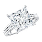 Rosec Jewels-Solitaire 5 Carat Lab Grown Diamond Princess Cut Engagement Ring IGI Certified