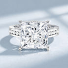 Solitaire 5 Carat Lab Grown Diamond Princess Cut Engagement Ring IGI Certified Lab - ( E-VS1 ) - Rosec Jewels