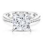 Rosec Jewels-Solitaire 5 Carat Lab Grown Diamond Princess Cut Engagement Ring IGI Certified