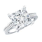 IGI Certified Lab Grown Diamond 3 Carat Engagement Ring with Side Stones Lab - ( E-VS1 ) - Rosec Jewels