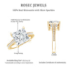 IGI Certified Lab Grown Diamond 3 Carat Engagement Ring with Side Stones Lab - ( E-VS1 ) - Rosec Jewels