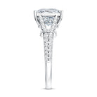 Rosec Jewels-IGI Certified Princess Cut Lab Grown Diamond 4 Carat Engagement Ring in Split Shank