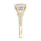 Rosec Jewels-IGI Certified Princess Cut Lab Grown Diamond 4 Carat Engagement Ring in Split Shank