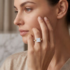 IGI Certified Big 5 Carat Lab Grown Diamond Princess Cut Engagement Ring with Split Shank Lab - ( E-VS1 ) - Rosec Jewels