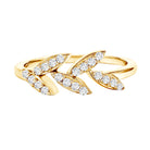 Rosec Jewels-Nature Inspired Lab Grown Diamond Olive Leaf Branch Ring