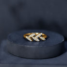 Rosec Jewels-Nature Inspired Lab Grown Diamond Olive Leaf Branch Ring