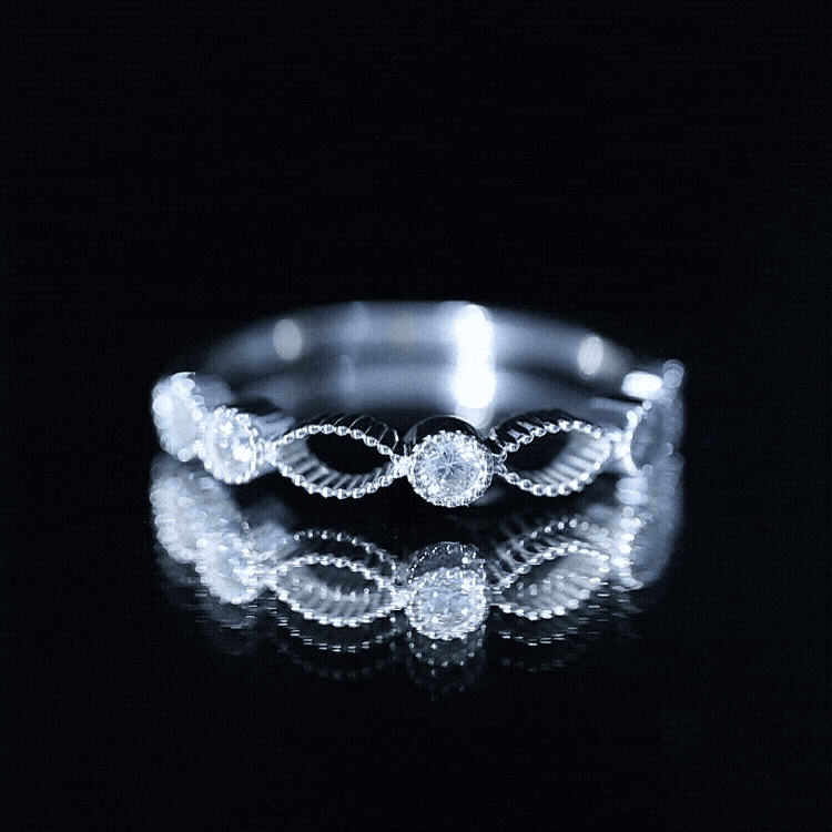 Rosec Jewels-Infinity Inspired Lab Grown Diamond Stackable Ring for Women