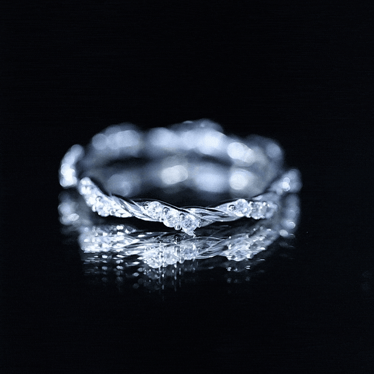 Rosec Jewels-Lab Grown Twisted Diamond Stackable Ring