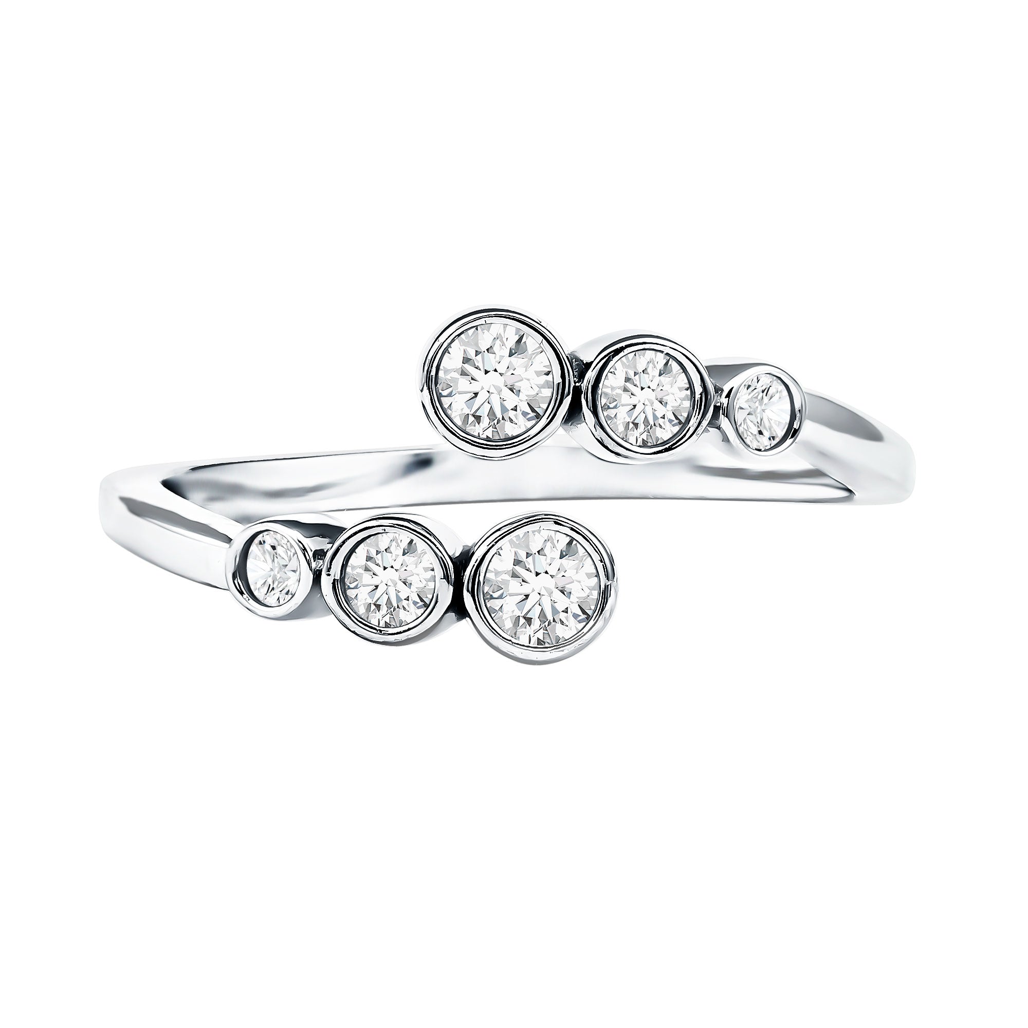 Rosec Jewels-Bezel Set Lab Grown Diamond Anniversary Ring for Women