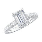 IGI Certified Emerald Cut Lab Grown Diamond Engagement Ring 2 Carat Lab - ( E-VS1 ) - Rosec Jewels