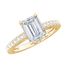 IGI Certified Emerald Cut Lab Grown Diamond Engagement Ring 2 Carat Lab - ( E-VS1 ) - Rosec Jewels