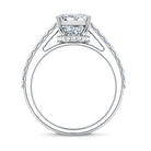Rosec Jewels-Emerald Cut Lab Grown Diamond Hidden Halo Engagement Ring 3 Carat IGI Certified