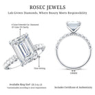 Rosec Jewels-Lab Grown Diamond 4 Carat Emerald Cut Engagement Ring IGI Certified