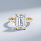 Huge 5 Carat Lab Grown Diamond Emerald Cut Engagement Ring IGI Certificate Lab - ( E-VS1 ) - Rosec Jewels