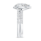 Rosec Jewels-2 Carat Lab Grown Diamond Teardrop Wedding Ring Set with IGI Certificate