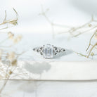 Rosec Jewels-2 Carat Emerald Cut Lab Grown Diamond Celtic Engagement Ring with IGI Certificate