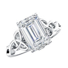 3 Carat Lab Created Diamond Celtic Design Engagement Ring with IGI Certificate Lab - ( E-VS1 ) - Rosec Jewels