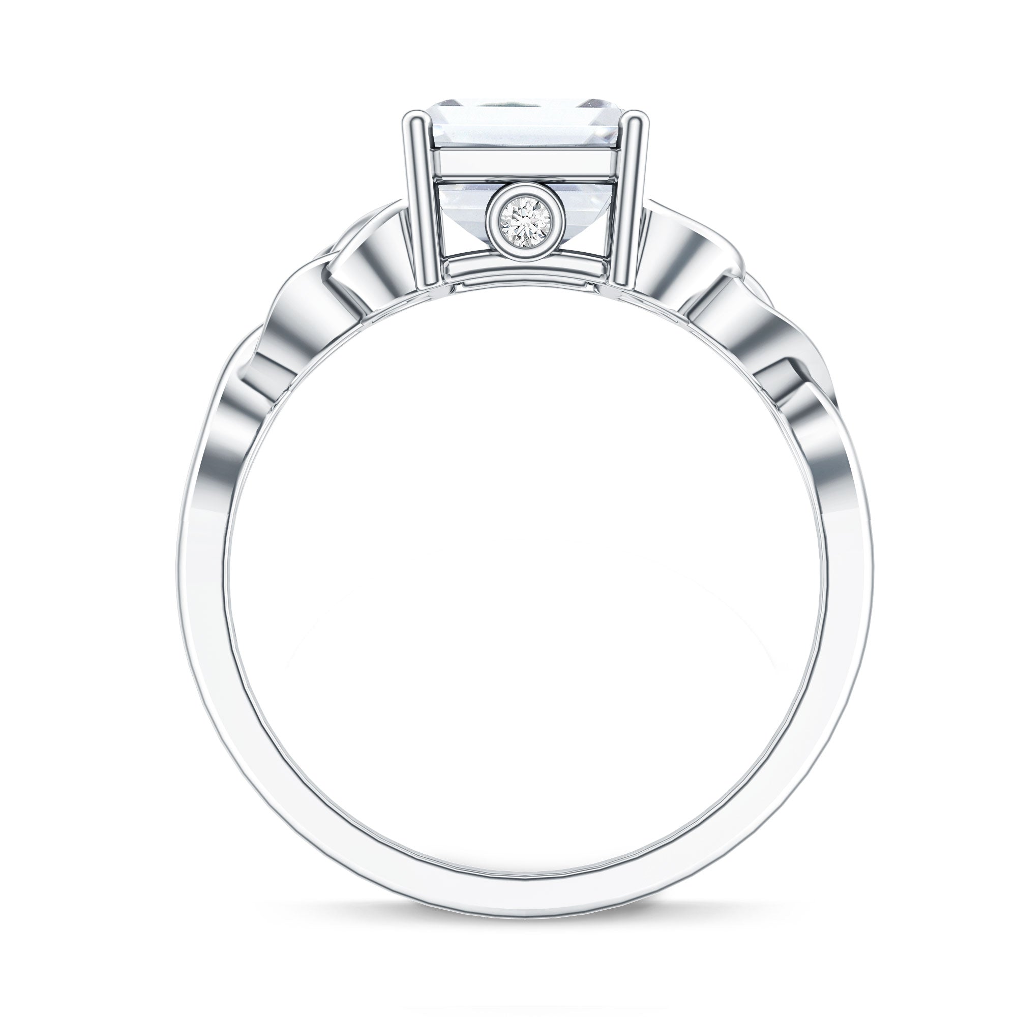 3 Carat Lab Created Diamond Celtic Design Engagement Ring with IGI Certificate Lab - ( E-VS1 ) - Rosec Jewels