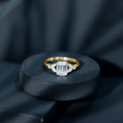 Rosec Jewels-IGI Certified Emerald Cut Lab Grown Diamond Split Shank Engagement Ring 2 Carat