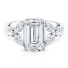 IGI Certified Emerald Cut Lab Grown Diamond Statement Engagement Ring 5 Carat Lab - ( E-VS1 ) - Rosec Jewels