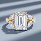 IGI Certified Emerald Cut Lab Grown Diamond Statement Engagement Ring 5 Carat Lab - ( E-VS1 ) - Rosec Jewels