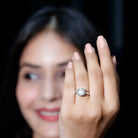 Rosec Jewels-3 Carat Solitaire Cushion Cut Lab Grown Diamond Bezel Engagement Ring with IGI Certificate