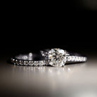 Rosec Jewels-IGI Certified Cushion Cut 3 Carat Lab Grown Diamond Bridal Ring Set for Women