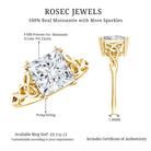 Rosec Jewels-IGI Certified 3 Carat Lab Grown Diamond Princess Cut Engagement Ring with Celtic Knot