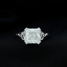 Rosec Jewels-Solitaire 4 Carat Princess Cut Lab Grown Diamond Knot Engagement Ring IGI Certified