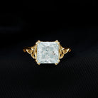Rosec Jewels-Solitaire 4 Carat Princess Cut Lab Grown Diamond Knot Engagement Ring IGI Certified