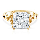 5 Carat Princess Cut Lab Grown Diamond Celtic Engagement Ring with IGI Certificate Lab - ( E-VS1 ) - Rosec Jewels