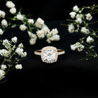 Rosec Jewels-IGI Certified 4 Carat Cushion Cut Lab Created Diamond Halo Engagement Ring