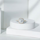 Rosec Jewels-3 Carat Lab Grown Diamond Halo Engagement Ring with IGI Certificate