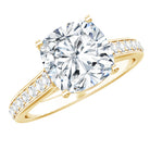 Rosec Jewels-IGI Certified Cushion Cut 3 Carat Lab Grown Diamond Cathedral Engagement Ring
