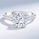 4 Carat Engagement Ring with IGI Certified Cushion Cut Lab Grown Diamond Lab - ( E-VS1 ) - Rosec Jewels