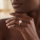 4 Carat Engagement Ring with IGI Certified Cushion Cut Lab Grown Diamond Lab - ( E-VS1 ) - Rosec Jewels