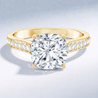 4 Carat Engagement Ring with IGI Certified Cushion Cut Lab Grown Diamond Lab - ( E-VS1 ) - Rosec Jewels
