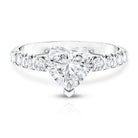 2 Carat Heart Shaped Lab Grown Diamond Engagement Ring with IGI Certificate Lab - ( E-VS1 ) - Rosec Jewels