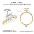 2 Carat Heart Shaped Lab Grown Diamond Engagement Ring with IGI Certificate Lab - ( E-VS1 ) - Rosec Jewels