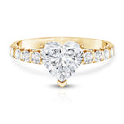 2 Carat Heart Shaped Lab Grown Diamond Engagement Ring with IGI Certificate Lab - ( E-VS1 ) - Rosec Jewels