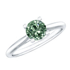 Rosec Jewels-IGI Certified Lab Grown Green Diamond 1 Carat Solitaire Ring for Women