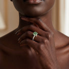 Solitaire 2 Carat Engagement Ring with IGI Certified Lab Grown Green Diamond VS1 - Rosec Jewels