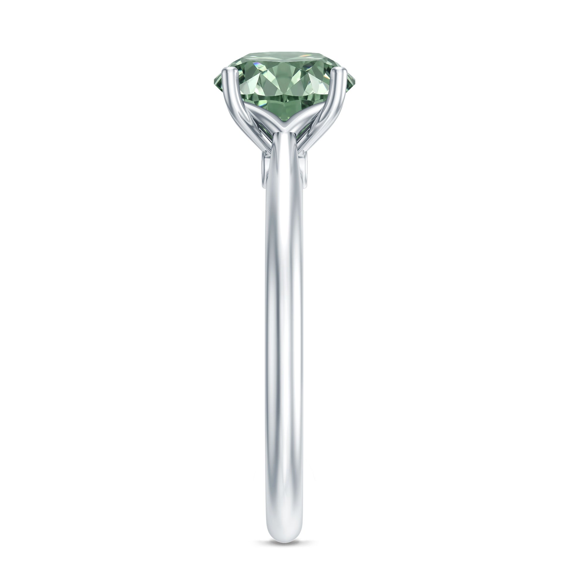Rosec Jewels-Solitaire 2 Carat Engagement Ring with IGI Certified Lab Grown Green Diamond